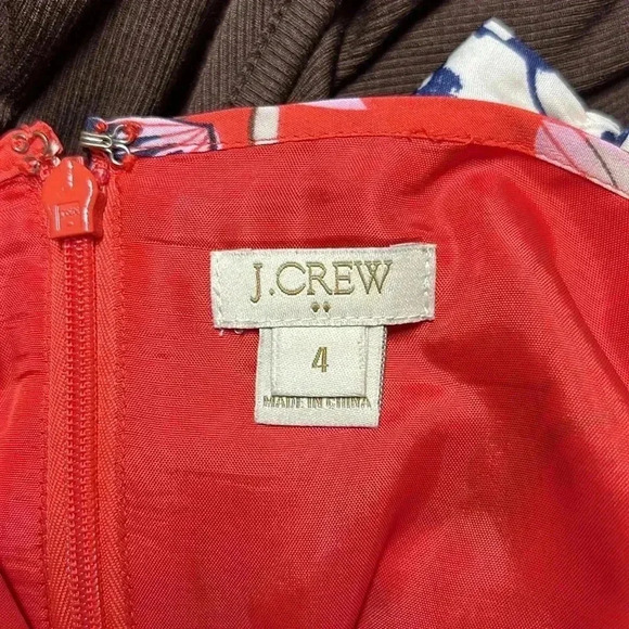 J Crew Floral Mini Dress Size 4 - Picture 5 of 7